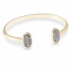 Kendra Scott - Elton Gold Cuff Bracelet In Platinum Drusy